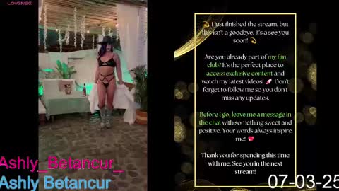 Ashly Betancur  online show from 03/07/25, 11:40