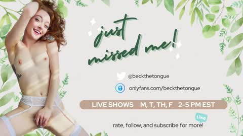 Snapshot of beckthetongue chatting on 11/11/25, 11:49 Beck the tongue online show from 11/11/25, 11:49