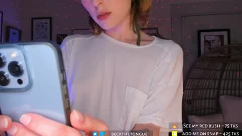 Snapshot of beckthetongue chatting on 06/18/26, 03:07 Beck the tongue online show from 06/18/26, 03:07
