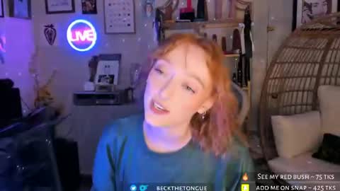 Snapshot of beckthetongue chatting on 07/26/26, 02:42 Beck the tongue online show from 07/26/26, 02:42