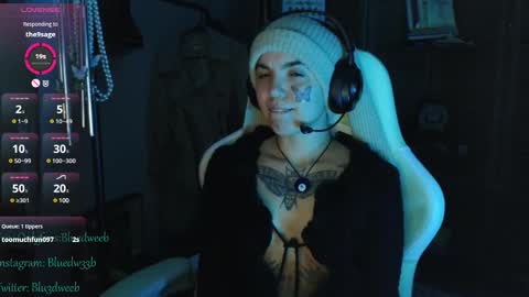 Snapshot of bluedweeb chatting on 02/21/25, 11:01 Blue online show from 02/21/25, 11:01