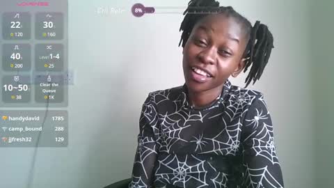 Snapshot of booty_queen001 chatting on 12/08/24, 07:37 Heather online show from 12/08/24, 07:37