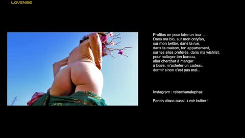 Snapshot of chanalephaz chatting on 01/16/25, 12:45 Rebecca online show from 01/16/25, 12:45