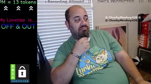 Snapshot of chunkymonkey420 chatting on 03/10/25, 12:51 Spencer Smokey Bear online show from 03/10/25, 12:51