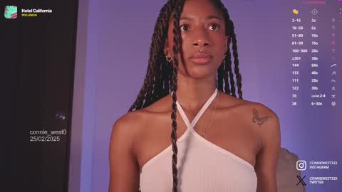 Snapshot of connie_west0 chatting on 02/25/25, 10:07 independent model online show from 02/25/25, 10:07