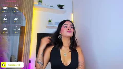 Coraline connected from 10 pm to 6 am Colombia time online show from 05/09/26, 11:59