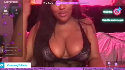 Snapshot of cummingtoparis chatting on 12/11/24, 11:08 Cumming To Mistress Isabella Cummings online show from 12/11/24, 11:08