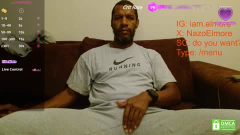 Snapshot of elmorenazogt chatting on 01/26/25, 03:48 My name is Elmore. Please say hello I like to chat with you. If you have requests or dirty talk please use tip online show from 01/26/25, 03:48