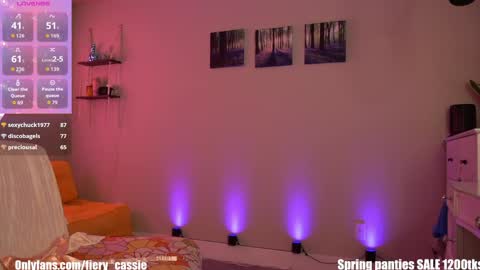 Snapshot of fiery_redhead chatting on 05/15/26, 11:01 Cassie Ventura online show from 05/15/26, 11:01