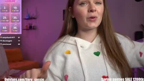 Snapshot of fiery_redhead chatting on 05/15/26, 11:45 Cassie Ventura online show from 05/15/26, 11:45