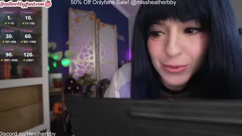 Snapshot of heatherbby chatting on 10/26/25, 10:47 Heather online show from 10/26/25, 10:47
