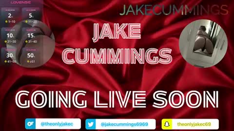 Snapshot of jakecummings69 chatting on 07/14/26, 12:02 Jake Cummings online show from 07/14/26, 12:02