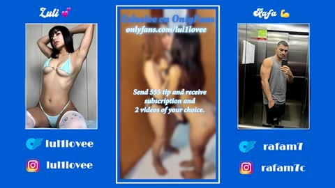 Snapshot of latinuycouple chatting on 01/16/25, 02:51 Rafa and Luli online show from 01/16/25, 02:51