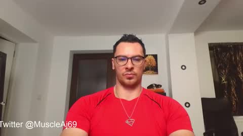 Snapshot of muscleaj69 chatting on 10/13/25, 05:02 AJ online show from 10/13/25, 05:02