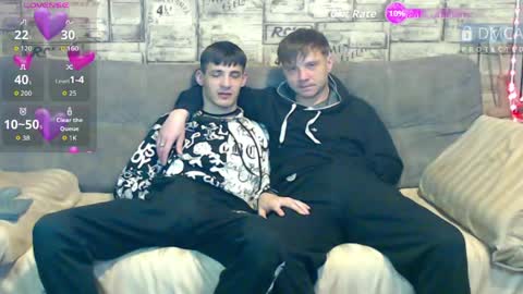 Max tall dark-haired guy with tattoos and Phil blond-haired online show from 05/21/26, 02:18