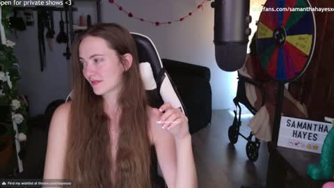 Snapshot of samanthahayesxoxo chatting on 02/13/25, 07:45 The Real Samantha Hayes haha online show from 02/13/25, 07:45