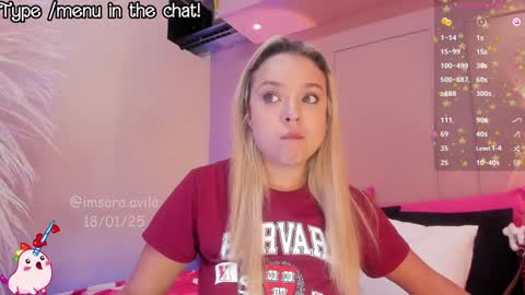 Snapshot of saraavila_ chatting on 01/19/25, 09:55 SaraAvila online show from 01/19/25, 09:55