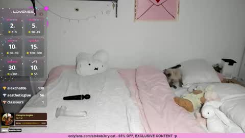 Snapshot of str4wb3rrycat chatting on 11/18/25, 11:15 kat online show from 11/18/25, 11:15