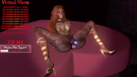 Snapshot of virtualvixenliveshow chatting on 12/21/25, 12:01 Virtual Vixen Live Show online show from 12/21/25, 12:01