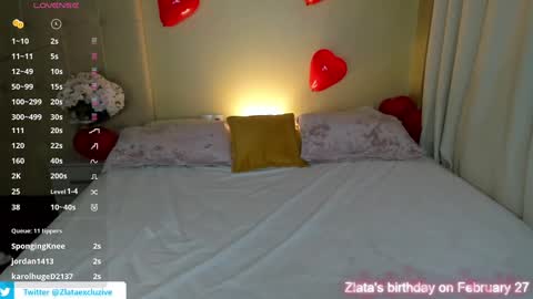 Snapshot of zlata__fox chatting on 02/19/25, 11:46 Zlata Mon Tue Thu Fri Sun Sa GMT 3 0000pm - 0600pm online show from 02/19/25, 11:46