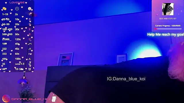 blue koi online show from 01/26/25, 03:36