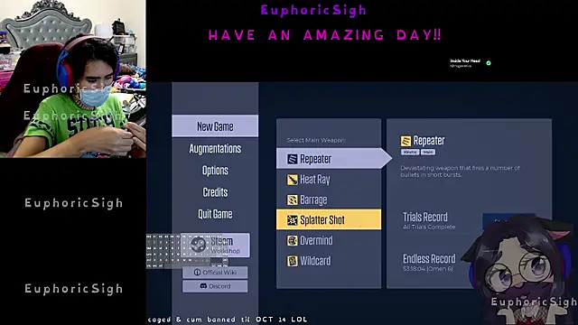 EuphoricSigh online show from 07/14/26, 04:39