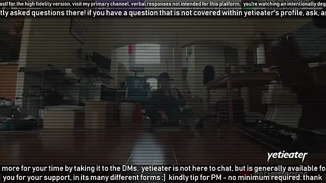 Snapshot of yetieater chatting on 01/09/25, 09:58 yetieater online show from 01/09/25, 09:58