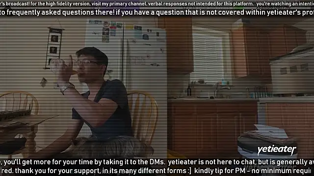 Snapshot of yetieater chatting on 01/13/25, 09:42 yetieater online show from 01/13/25, 09:42