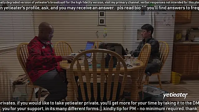 Snapshot of yetieater chatting on 01/26/25, 02:24 yetieater online show from 01/26/25, 02:24