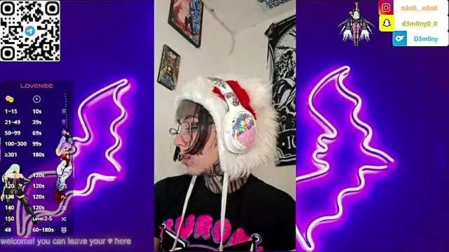 d3m0ny0 0 online show from 04/15/26, 07:58