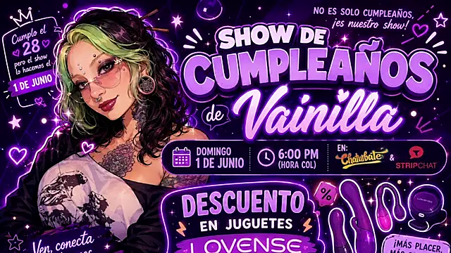 vainilla doll online show from 06/18/26, 02:45