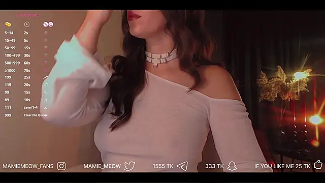 Snapshot of Mamiemeow chatting on 11/19/25, 05:29 Mamiemeow online show from 11/19/25, 05:29