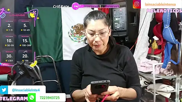Snapshot of LaInsaciableIntensa chatting on 06/15/26, 12:57 LaInsaciableIntensa online show from 06/15/26, 12:57